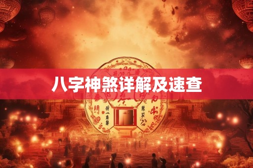 八字神煞详解及速查