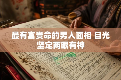 最有富贵命的男人面相 目光坚定两眼有神