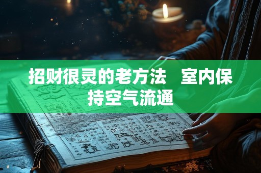 招财很灵的老方法   室内保持空气流通