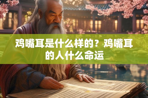 鸡嘴耳是什么样的？鸡嘴耳的人什么命运
