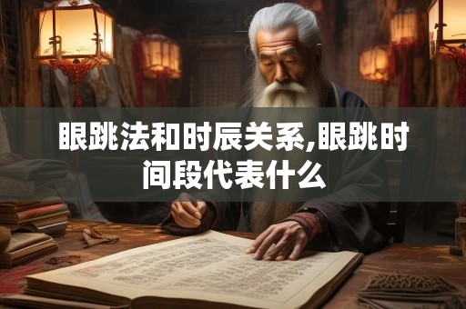 眼跳法和时辰关系,眼跳时间段代表什么