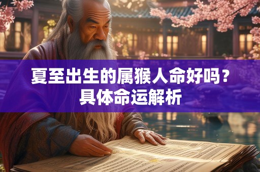 夏至出生的属猴人命好吗？具体命运解析