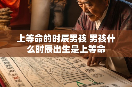 上等命的时辰男孩 男孩什么时辰出生是上等命