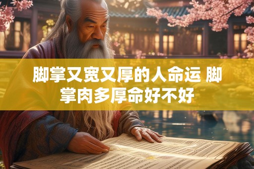 脚掌又宽又厚的人命运 脚掌肉多厚命好不好