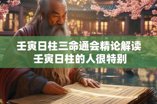 壬寅日柱三命通会精论解读 壬寅日柱的人很特别