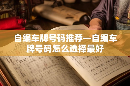 自编车牌号码推荐—自编车牌号码怎么选择最好