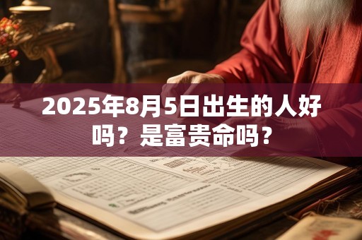 2025年8月5日出生的人好吗？是富贵命吗？