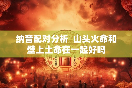 纳音配对分析  山头火命和壁上土命在一起好吗