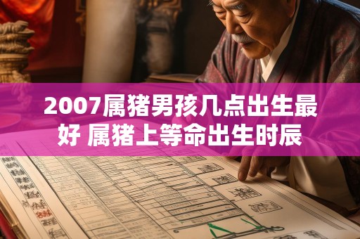 2007属猪男孩几点出生最好 属猪上等命出生时辰