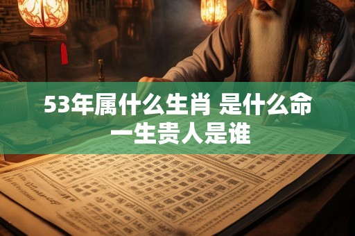 53年属什么生肖 是什么命 一生贵人是谁