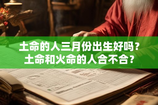 土命的人三月份出生好吗？土命和火命的人合不合？