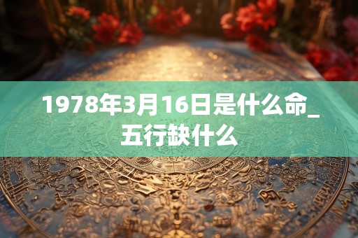 1978年3月16日是什么命_五行缺什么