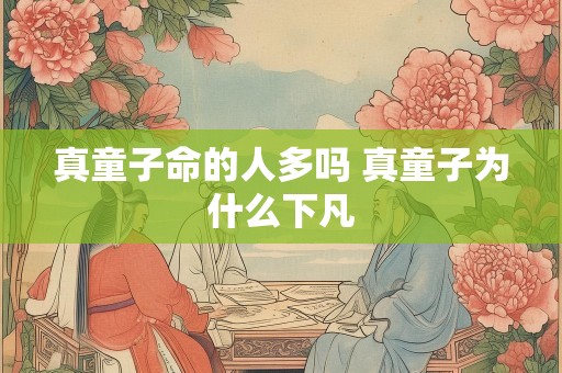 真童子命的人多吗 真童子为什么下凡