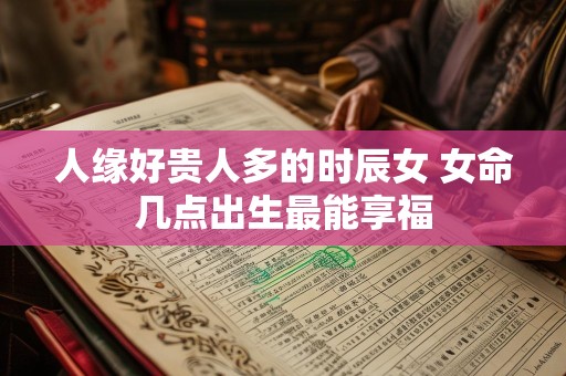 人缘好贵人多的时辰女 女命几点出生最能享福