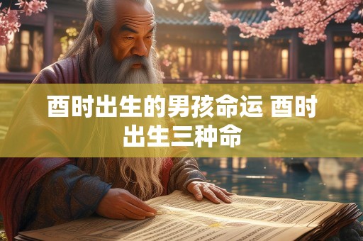 酉时出生的男孩命运 酉时出生三种命