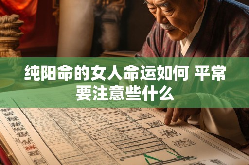 纯阳命的女人命运如何 平常要注意些什么