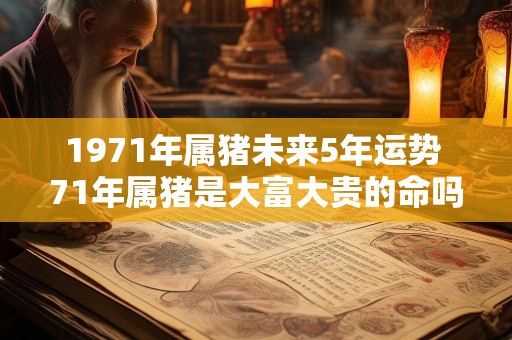 1971年属猪未来5年运势 71年属猪是大富大贵的命吗