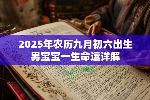 2025年农历九月初六出生男宝宝一生命运详解