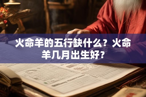 火命羊的五行缺什么？火命羊几月出生好？