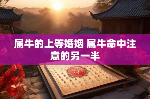 属牛的上等婚姻 属牛命中注意的另一半