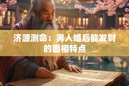 济源测命：男人婚后能发财的面相特点