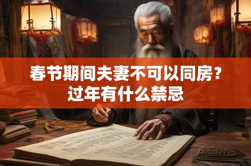 春节期间夫妻不可以同房？过年有什么禁忌