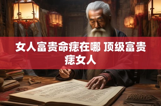 女人富贵命痣在哪 顶级富贵痣女人