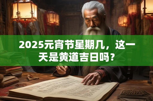 2025元宵节星期几，这一天是黄道吉日吗？