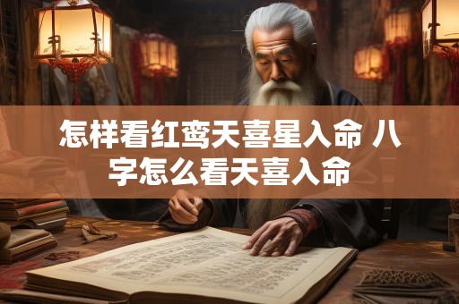 怎样看红鸾天喜星入命 八字怎么看天喜入命