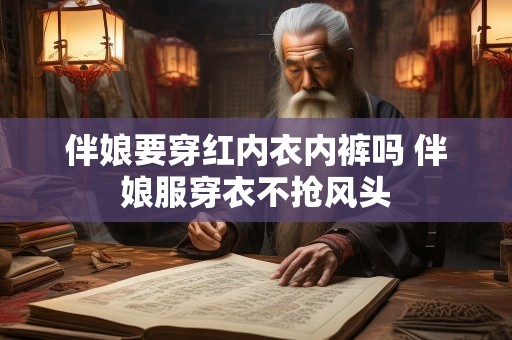 伴娘要穿红内衣内裤吗 伴娘服穿衣不抢风头