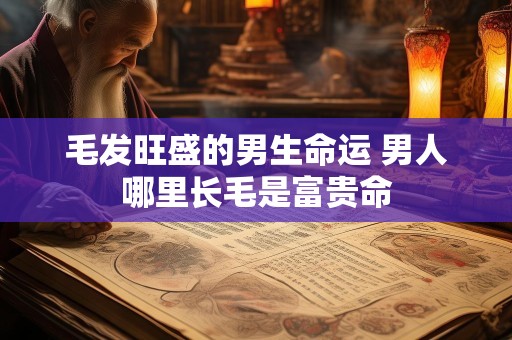 毛发旺盛的男生命运 男人哪里长毛是富贵命