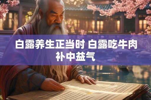 白露养生正当时 白露吃牛肉补中益气