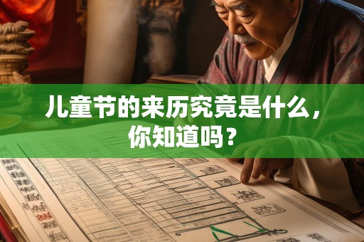 儿童节的来历究竟是什么，你知道吗？