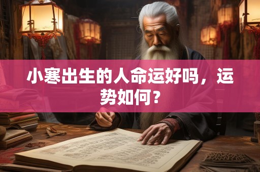 小寒出生的人命运好吗，运势如何？
