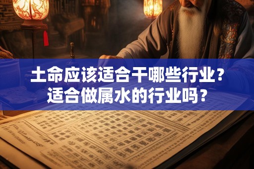 土命应该适合干哪些行业？适合做属水的行业吗？