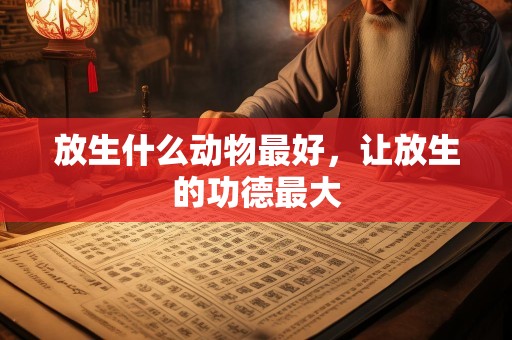放生什么动物最好，让放生的功德最大