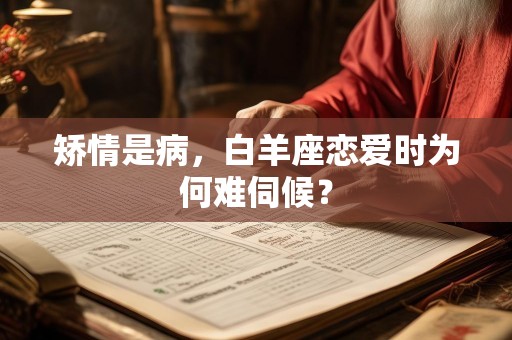 矫情是病，白羊座恋爱时为何难伺候？