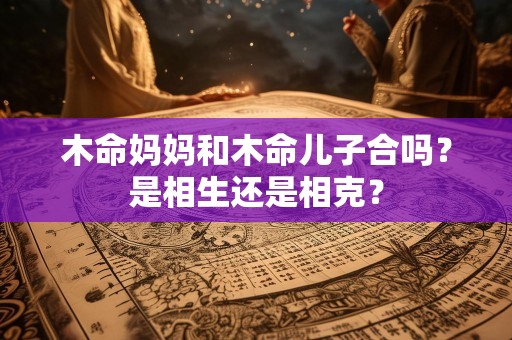 木命妈妈和木命儿子合吗？是相生还是相克？