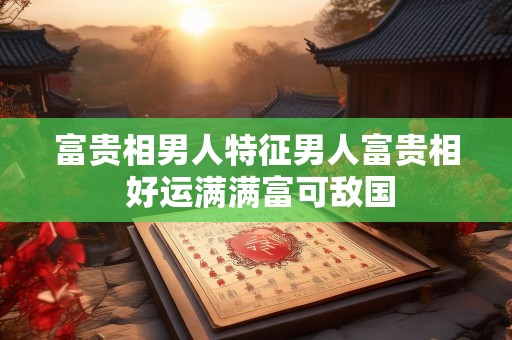 富贵相男人特征男人富贵相 好运满满富可敌国