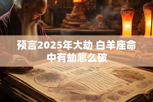 预言2025年大劫 白羊座命中有劫怎么破