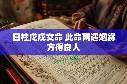 日柱戊戌女命 此命两遇姻缘方得良人