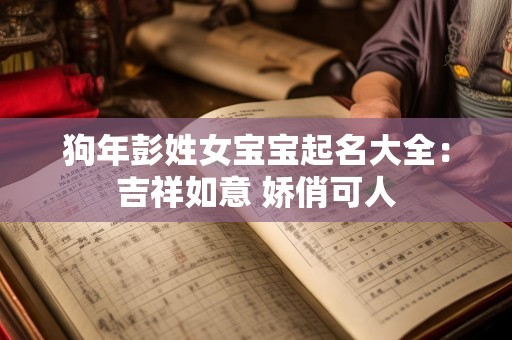 狗年彭姓女宝宝起名大全：吉祥如意 娇俏可人