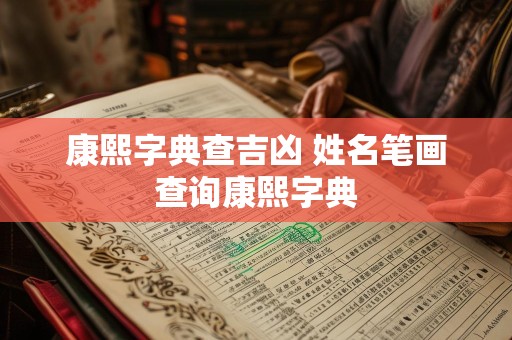 康熙字典查吉凶 姓名笔画查询康熙字典