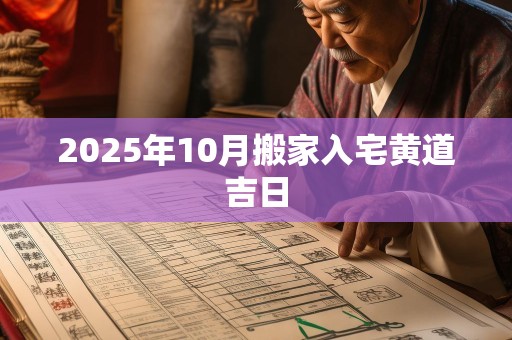 2025年10月搬家入宅黄道吉日