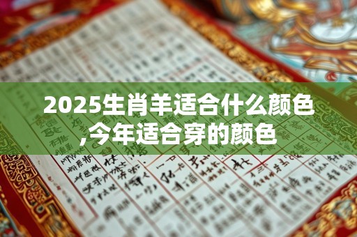 2025生肖羊适合什么颜色,今年适合穿的颜色