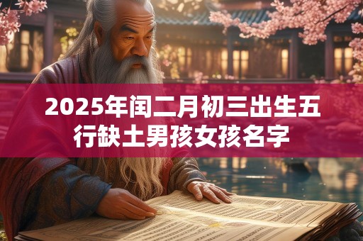 2025年闰二月初三出生五行缺土男孩女孩名字