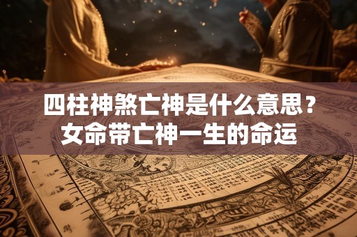 四柱神煞亡神是什么意思？女命带亡神一生的命运