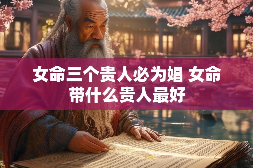 女命三个贵人必为娼 女命带什么贵人最好
