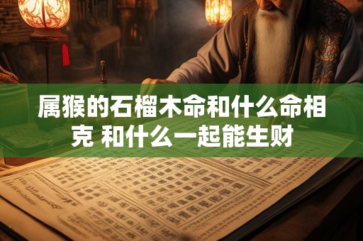 属猴的石榴木命和什么命相克 和什么一起能生财