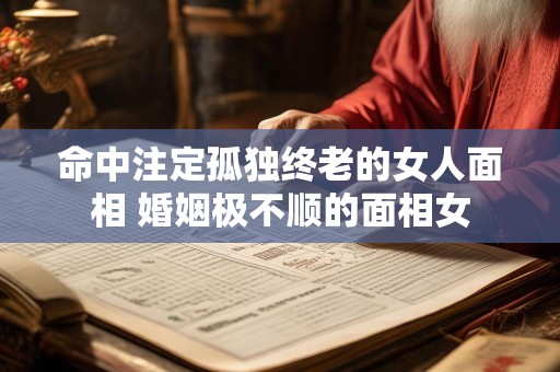 命中注定孤独终老的女人面相 婚姻极不顺的面相女